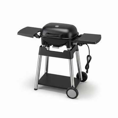 Electric Indoor/Outdoor BBQ Grill with Cart or Tabletop Use