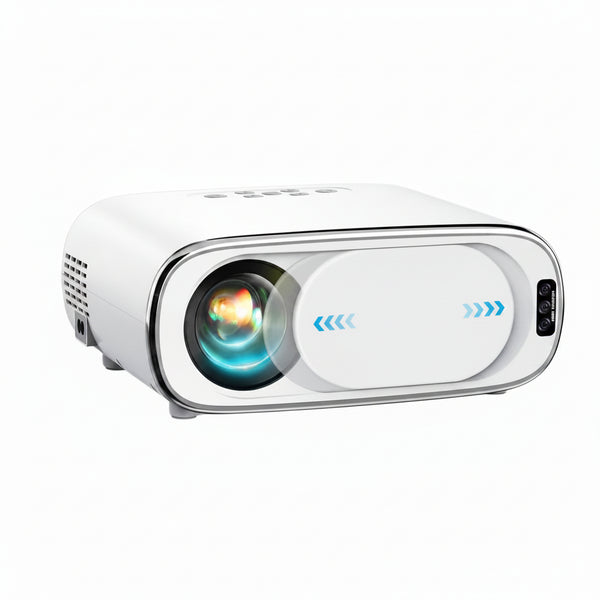 1920 X 1080 4K Full HD Wifi Bluetooth Portable Projector with 25500 Lumens, AI Auto Focus, Auto Lens Cap, HDMI, USB, AV
