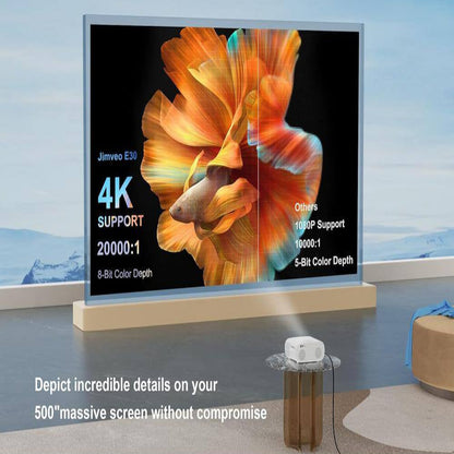 1920 X 1080 4K Full HD Wifi Bluetooth Portable Projector with 25500 Lumens, AI Auto Focus, Auto Lens Cap, HDMI, USB, AV — product view 4