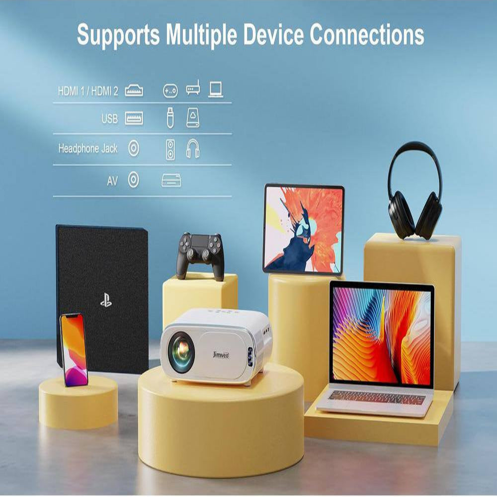 1920 X 1080 4K Full HD Wifi Bluetooth Portable Projector with 25500 Lumens, AI Auto Focus, Auto Lens Cap, HDMI, USB, AV — product view 6