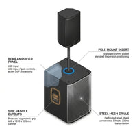 PA Speaker System Designed for Outdoor Events, 18 Inch Subwoofer, 600W Power, USB Connectivity — How It Works