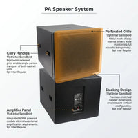 Professional PA Speaker System Built for Outdoor Events, 18 Inch Subwoofer, 600W Power, USB Connectivity — How It Works