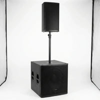 Professional PA Speaker System Designed for Outdoor Events, 18 Inch Subwoofer, 600W Power, USB Connectivity — Studio Shot