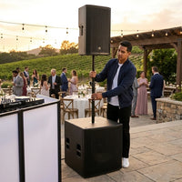 Professional PA Speaker System Designed for Outdoor Events, 18 Inch Subwoofer, 600W Power, USB Connectivity — Lifestyle