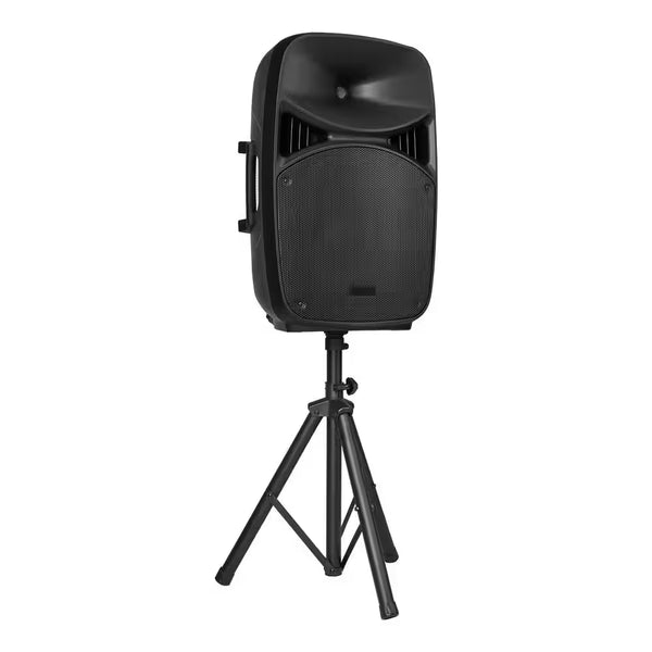 Portable PA System 2000-Watt (PMPO) Powered Sound System Set with 3 Channel Mixer Dual Speakers for Djs Events